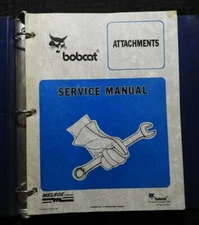 BOBCAT SKID STEER ATTACH BROOM SWEEPER TRENCHER TILLER PLANNER SERVICE MANUAL