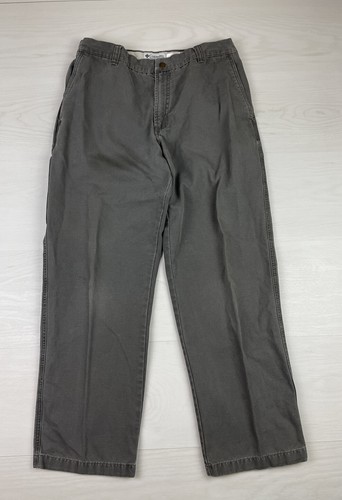 Columbia Mens 33 Gray Flat Front Pants