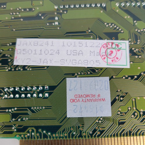 VGA Graphics Card Jaton JAX 8241 S3 805 VL-Bus 1MB DRAM VL41C/V2 KY2-JAX-SVGA805 - Picture 12 of 14