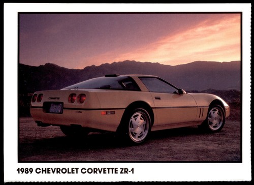 Chevrolet Corvette ZR-1 4 x 5.5 Inch RGA Car Collectors Card c1989 - Bild 1 von 2