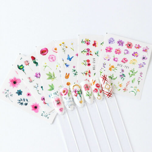 Nail Art Sticker Water Decal Rose Flower Decoration Slider Polish Foil Paper NS5 - Picture 9 of 35