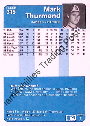 1984 Fleer Baseball Cards Complete Your Set #'s 303-657 YOU PICK - Picture 13 of 303