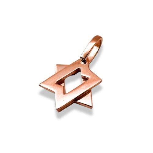 Magen Davidstern beweglicher jüdischer Anhänger in 14k Gelbgold Schutz Charm - Bild 3 von 13