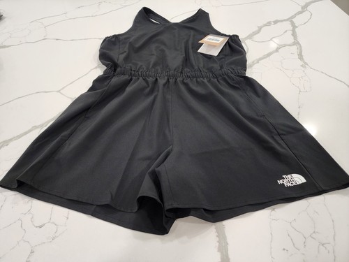 NWT NORTH FACE Girl's Black Amphibious Romper FLASH DRY pockets XXL 18/20 - Picture 6 of 8