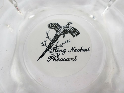 Vintage Hunter Game Ring Necked Pheasant Ashtray Glass 4" x 4" - Picture 3 of 6