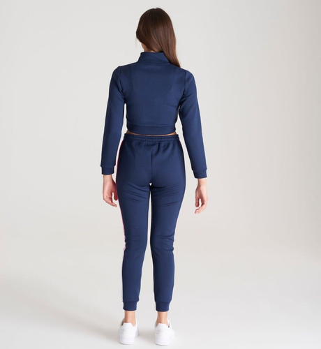 SikSilk Girls Navy Fade 1/4 Zip Track Top 11-12 Years - Picture 5 of 5