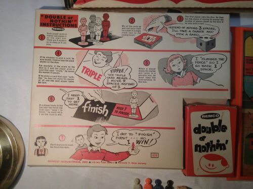 Vintage 1959 Remco Double Or Nothin The Follow The Leader Game Complete - Picture 3 of 13