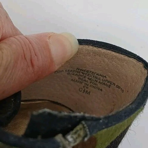 Tomaia in tessuto pelle di mucca mimetica Nine West vera pelliccia 6,5 M usata - Foto 7 di 17