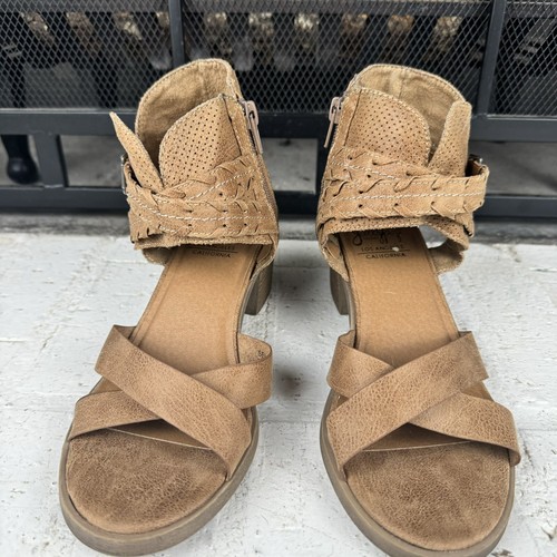 Jellypop Women’s Selia Sandals Ankle Zipper Buckle Block Heels Size 8 - Picture 6 of 17