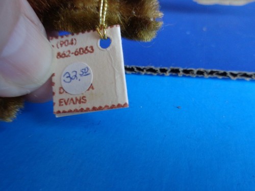 3" MINIATURE OOAK TEDDY BEAR- DEBORA EVANS BERRY PATCH ORIGINAL HANDMADE ARTIST - Picture 7 of 9