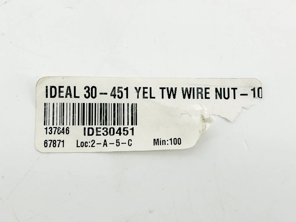 New Lot of 165 Ideal 30-451 Wire Nut Connectors Yellow #18-#3 - Image 2 of 4