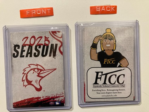 2025 FAYETTEVILLE WOODPECKERS  MINOR LEAGUE BASEBALL POCKET SCHEDULE - NEW - Picture 1 of 2