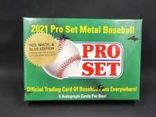 2021 Leaf Pro Set Metal Baseball Factory Sealed Box Red White & Blue Edition