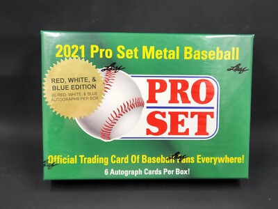 2021 Leaf Pro Set Metal Baseball Factory Sealed Box Red White & Blue Edition