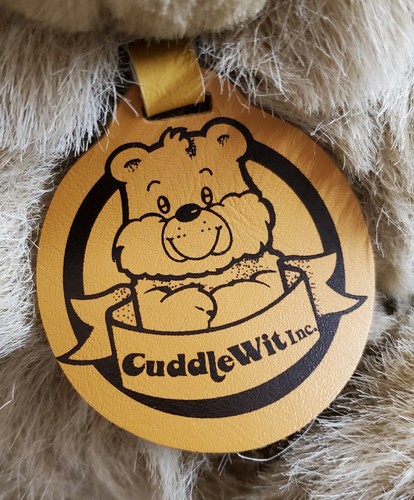 Peluche de oso bronceado vintage Cuddle Wit con etiqueta juguete de peluche 12" ¡Lindo! - Imagen 3 de 5