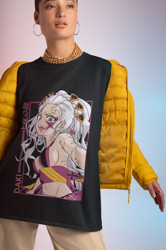 Demon Slayer Shirt Daki Upper Moon 6 Tshirt Zenitsu T-Shirt Muzan Tanjiro Doma - Afbeelding 2 van 6
