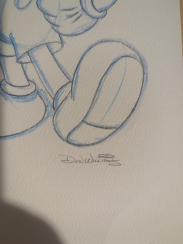 Uncut Sheet Of Don "Ducky" Williams Sketch Of Mickey Mouse, Litho - Picture 4 of 4