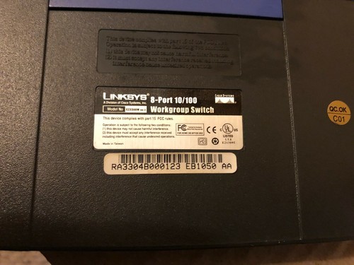 Linksys 8-Port 10/100 Workgroup Switch EZXS88W ver. 3. Cisco Systems - Picture 4 of 5