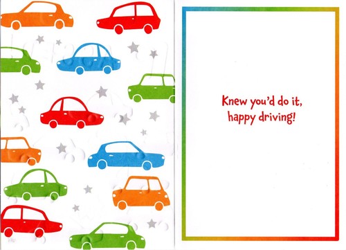 'CONGRATS YOU'VE PASSED YOUR DRIVING TEST' GREETINGS CARD AND ENVELOPE 5"x 7" - Picture 2 of 3