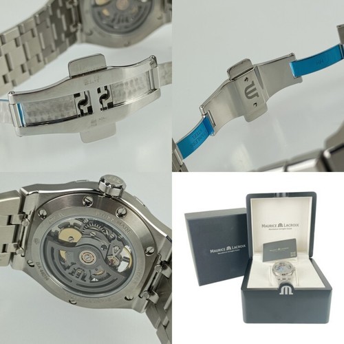 MAURICE LACROIX icon AUTOMATIC SKELETON AI6007-SS002-030-1 watch silver SS men's - Picture 9 of 9