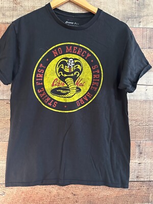 Cobra Kai Strike First Strike Hard No Mercy Tee Medium