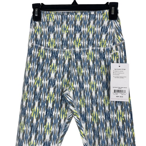 Tavi Active High Waisted 7/8 Leggings Medium Sky Ikat Yoga Athleisure - Picture 3 of 6