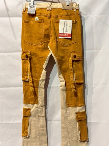 New! Bleeker Bleeker Distressed Pocketed Stacked Jeans w edge D450 Timberland - Picture 7 of 9