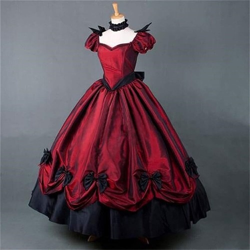 Viktorianisches Cosplay Damenkleid Lolita-Kleid Ballkleid Karneval Party Gothic - Bild 7 von 15