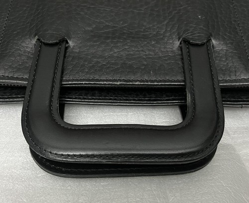 Burberry London Briefcase Black Leather Business Vintage Bag - VERY GOOD - Picture 6 of 14