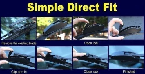 HOOK Aero Wiper Blades Pair of 21inch (530mm) & 20inch (500mm) - Bild 4 von 6