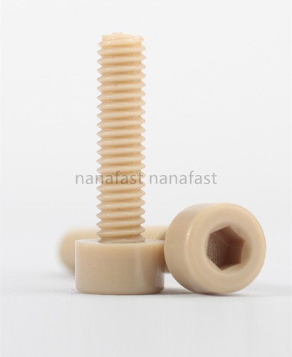 PEEK Plastic Hex Socket Bolts Cap Head Screws M2.5 M3 M4 M5 M6 M8 M10 M12 - Bild 8 von 12