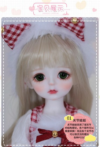 1/6 Full Sut BJD SD Doll Cute Girl Ball Jointed Body Eyes Face Makeup Wigs Gifts - Picture 4 of 6