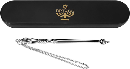 BRTAGG Yad Torah Pointer, Bible Pointer, Bible Reading Tool (5.1" Tall, Silver),