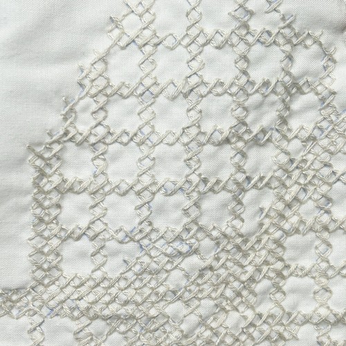 Handmade Cross Stitch Quilt READ FLAWS 50”x30” Couch Throw Cover Crib Lap Hats - Picture 11 of 24