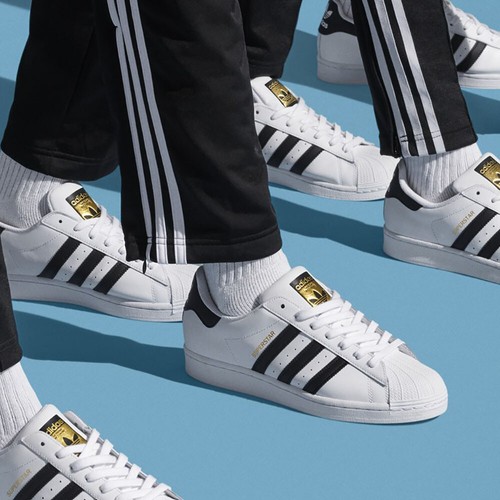 Adidas Superstar Uomo 41 42 42 2/3 43 44 45 Bianco nero scarpe sneakers EG4958 - Imagen 3 de 12