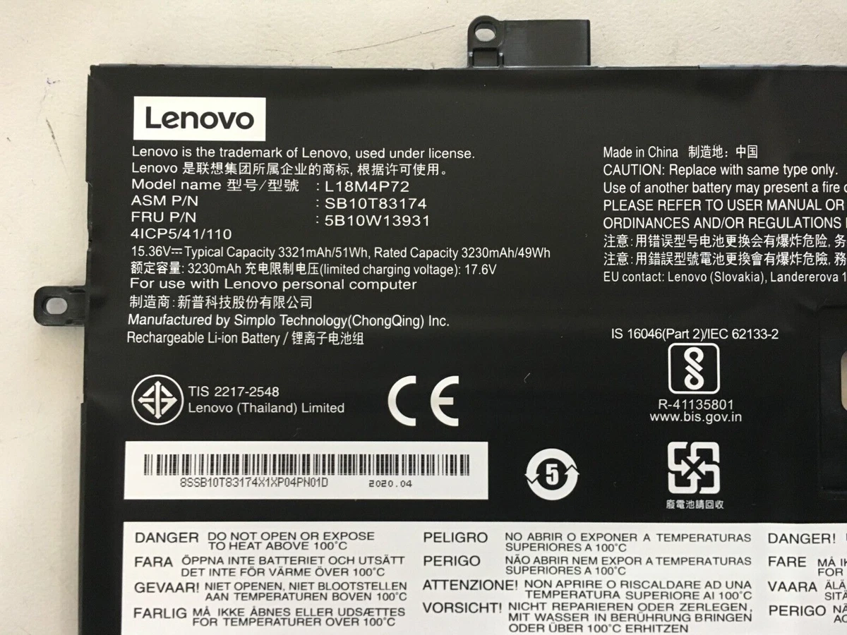 5B10W13931 NEW GENUINE LENOVO THINKPAD X1 CARBON G7 BATTERY  