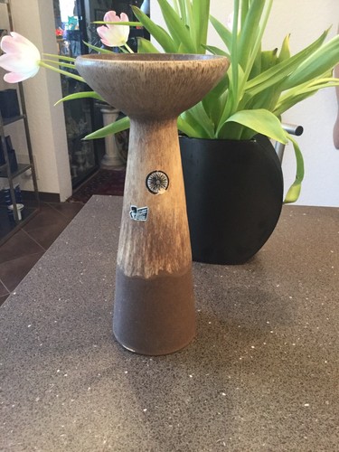 Silberdistel Kerzenständer Vase Zweigvase Leuchter 31 cm mit Label 70 er Jahre - Bild 9 von 9