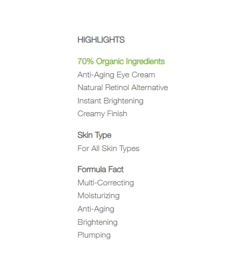 2X Ogee Brightening Botanical Eye Balm Anti-Aging Hydrating 0.08 fl oz Each NIB - Image 3 of 4