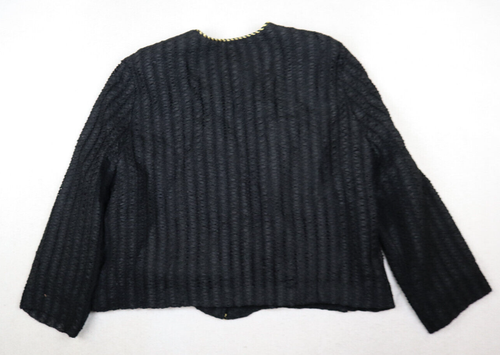 Vintage 80s Women's Blazer Jacket Size 14 GAY BOYER Black Lace Whimsigoth - Picture 9 of 10