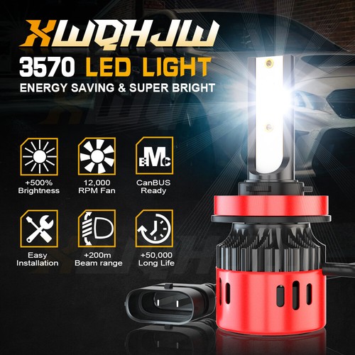 For Suzuki SX4 2007-2013 4x Combo 9007 & H11 LED Headlight Fog Light White Bulbs - Picture 6 of 9
