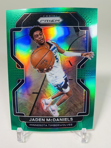 Jaden McDaniels  #12 - Minnesota- 2021-22 Panini Prizm - Green Prizm - NBA Card - Bild 1 von 6
