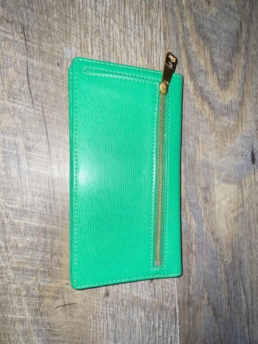 Lauren by Ralph Lauren Newbury Slim Geldbörse Kelly Grün Lederfehler - Bild 4 von 12