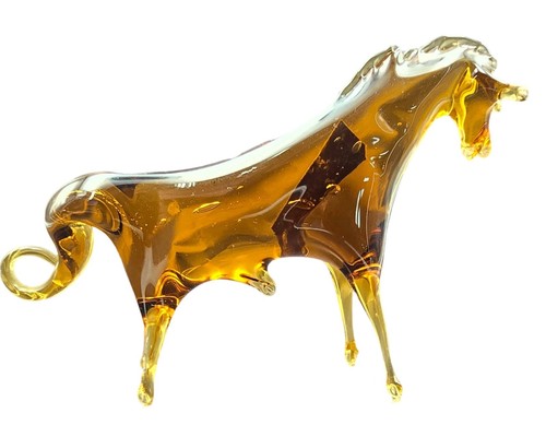 Pair of Vintage Handmade GORDIOLA Spain Art Glass Horse & Deer Figurines - Picture 3 of 10