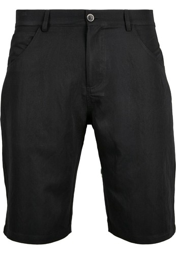 Urban Classics Men's Twill Viscose Bermuda Shorts Black - Picture 6 of 9