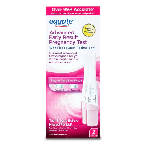 Equate Advanced Early Pregnancy Test, Test 5 Days Sooner, over 99% Accurate, 2ct