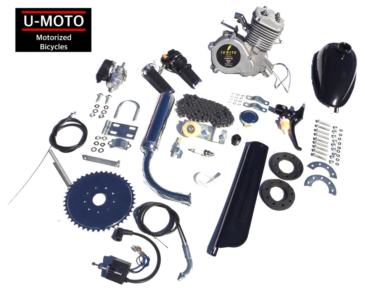 COMPLETE DIY 2-STROKE 66CC 80CC MOTORIZED BIKE KIT MOTOR KIT