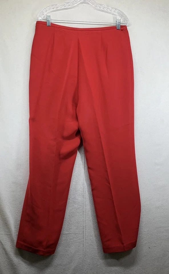 Pantalones CASUAL CORNER ANNEX lisos todos rojos con cremallera lateral para mujer talla 14 Foto 2 de 4