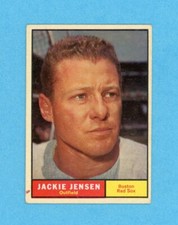 1961 Topps #540 Jackie Jensen Boston Red Sox High Number Baseball Card Low Grade