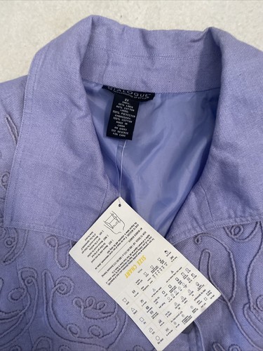 QVC Style Dialogue Jacket Ladies Blue Suit Blazer Womens 2XL New With Tag - Picture 4 of 12