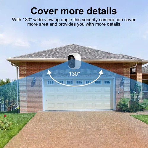 Full HD 1080P 3MP Wireless Indoor Outdoor WiFi Security Camera Battery Powered - Imagen 6 de 27